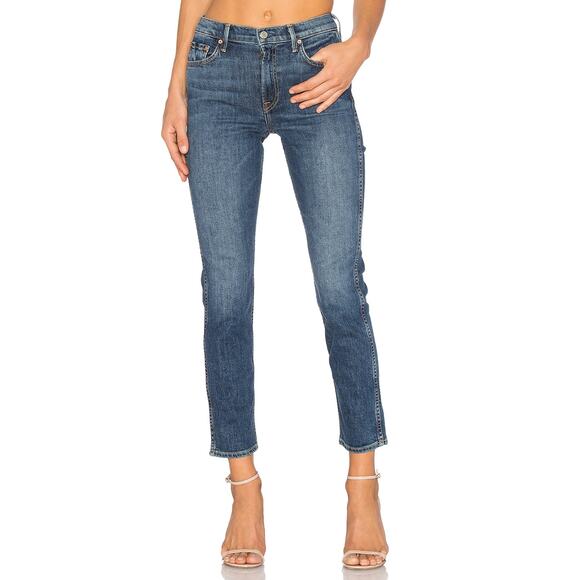 Grlfrnd 24 Naomi High Rise Stretch Skinny Jean American Pie Wash Cotton Ankle - Picture 12 of 13